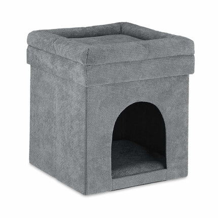 Stool for cat cave in grey