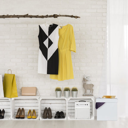 Stool in artificial leather with storage space
