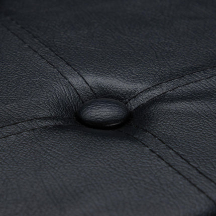 Stool in artificial leather with storage space