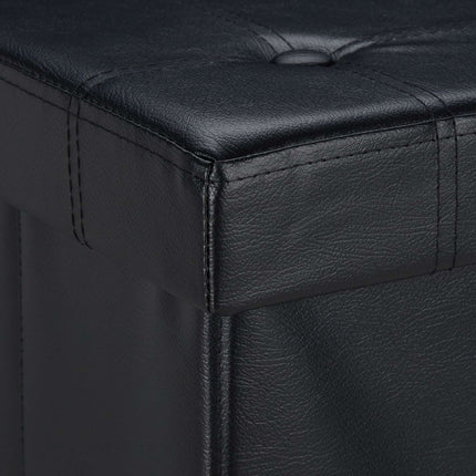 Stool in artificial leather with storage space