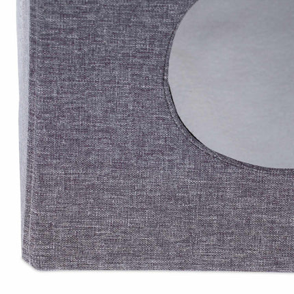 Stool with cat hole in grey