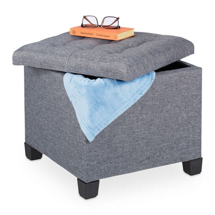 Stool with padding in gray