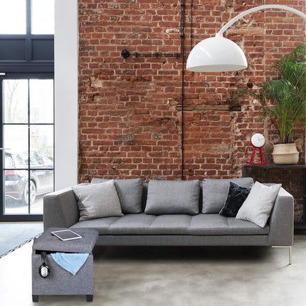 Stool with padding in gray