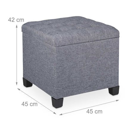 Stool with padding in gray