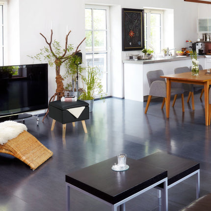 Stool with storage space Artificial leather