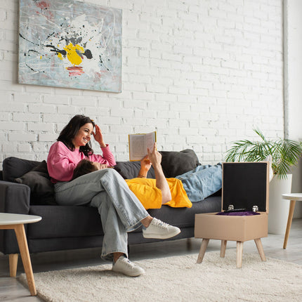 Stool with storage space Artificial leather