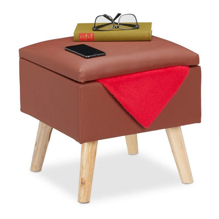 Stool with storage space Artificial leather