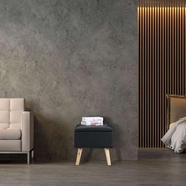 Stool with storage space Artificial leather