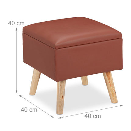 Stool with storage space Artificial leather