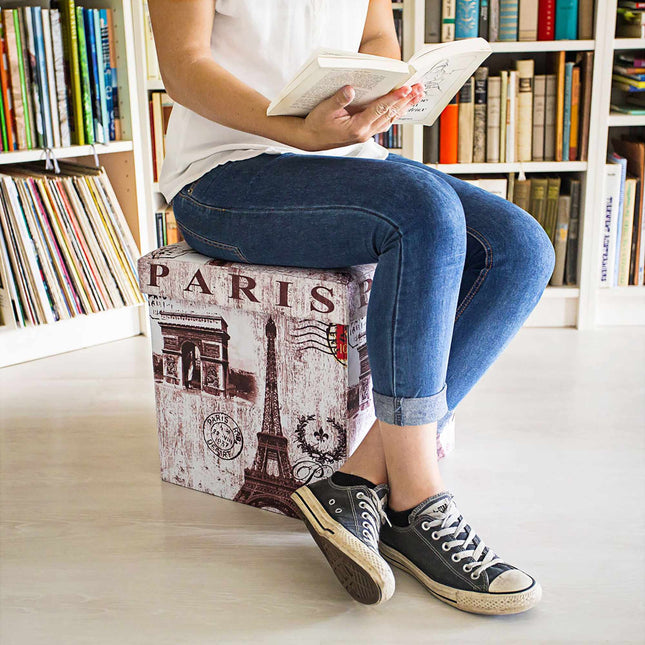 Stool with storage space Trend motif