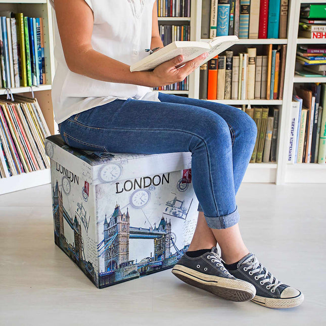 Stool with storage space Trend motif