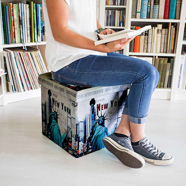Stool with storage space Trend motif