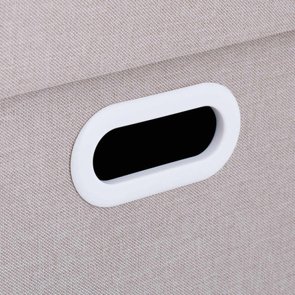 Stool with storage space beige