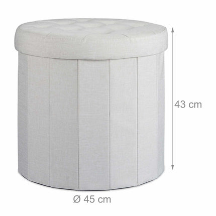 Stool with storage space size L round