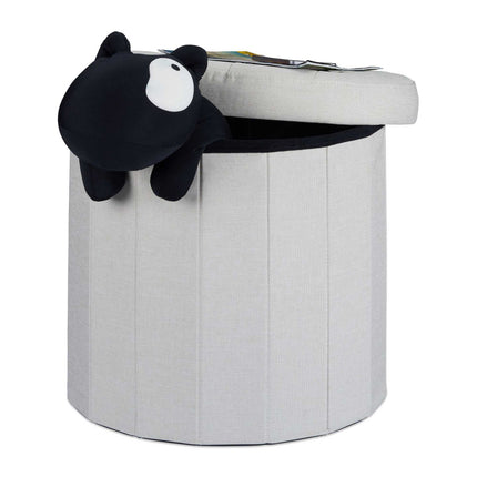 Stool with storage space size L round