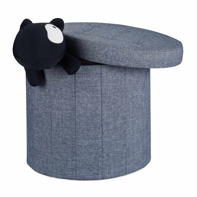 Stool with storage space size L round