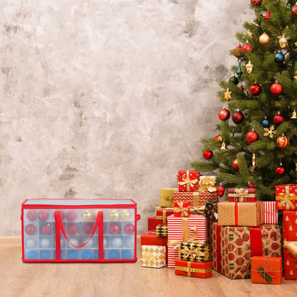 Storage Bag for 128 Christmas Ornaments, Adjustable Dividers