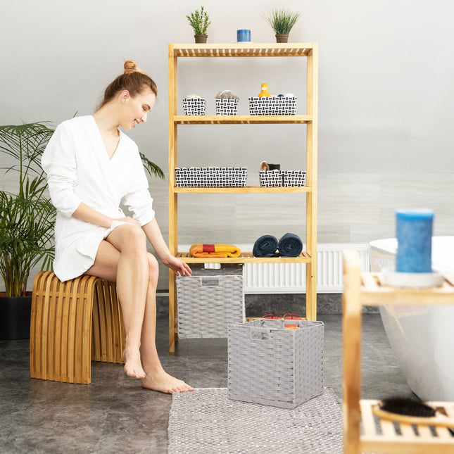 Storage Baskets Set of 2 – Durable Plastic Organisers