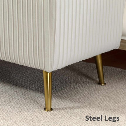 Storage Bench with Velvet Look, Gold Legs, 79L Capacity
