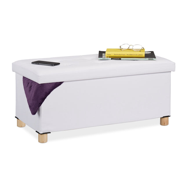 Storage Bench with Wooden Feet