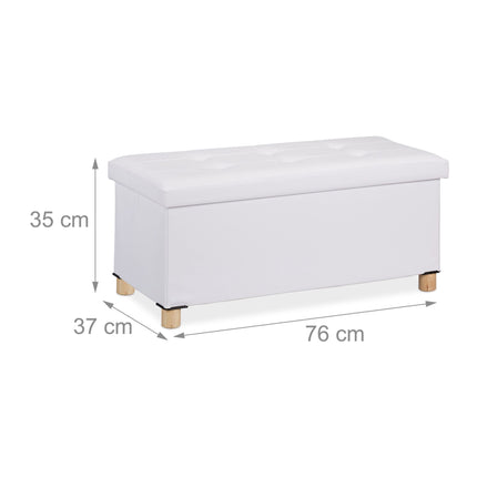 Storage Bench with Wooden Feet