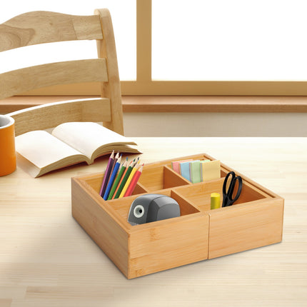 Bamboo storage box, pull-out box, natural