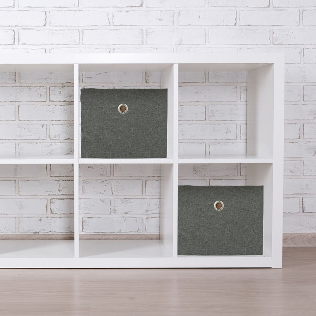 Storage Boxes Set of 2 – Multi-Color Fabric Organizers