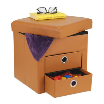 Storage Pouffe with Drawers