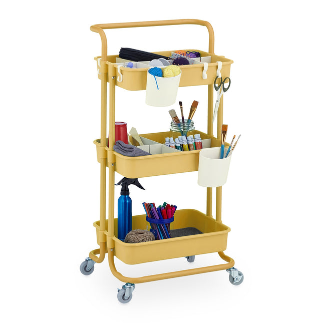 Storage Trolley with Felt Inserts and Accessories