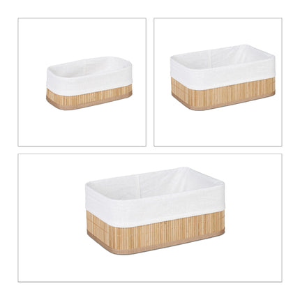 Storage basket bathroom 3 parts