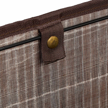 Storage basket in brown bamboo