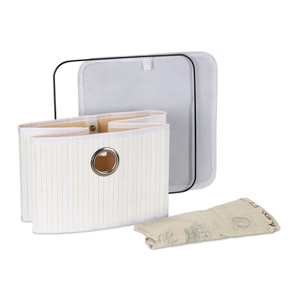 Storage basket in white bamboo