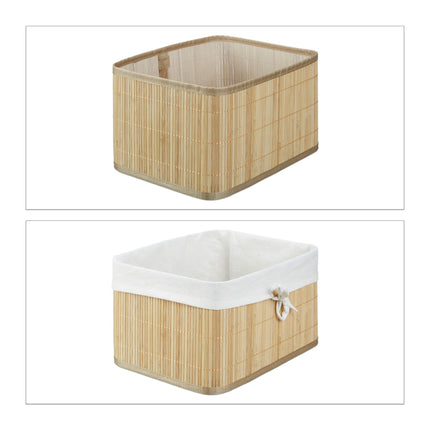 Storage baskets Set of 4 Bamboo