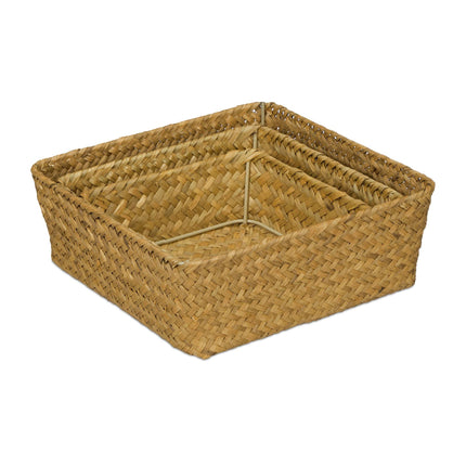 Storage basket, seaweed, set of 3