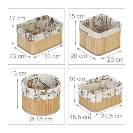 Storage baskets - set of 4