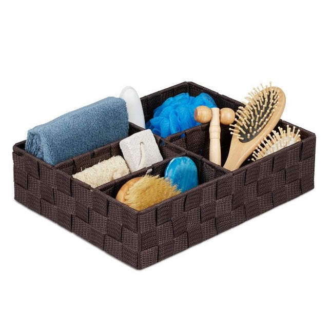 Storage basket with 5 compartments