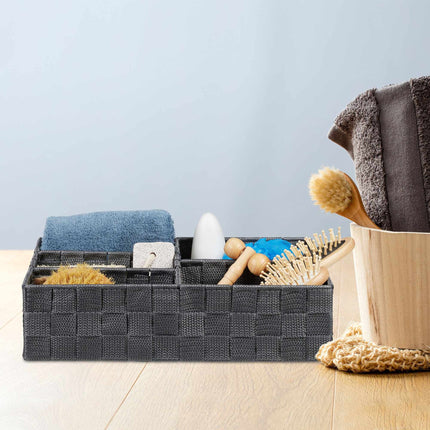 Storage basket with 5 compartments