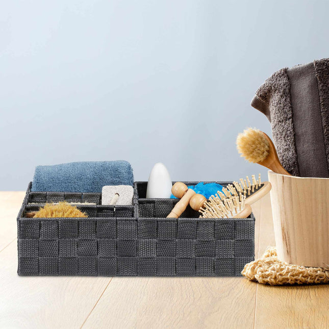 Storage basket with 5 compartments