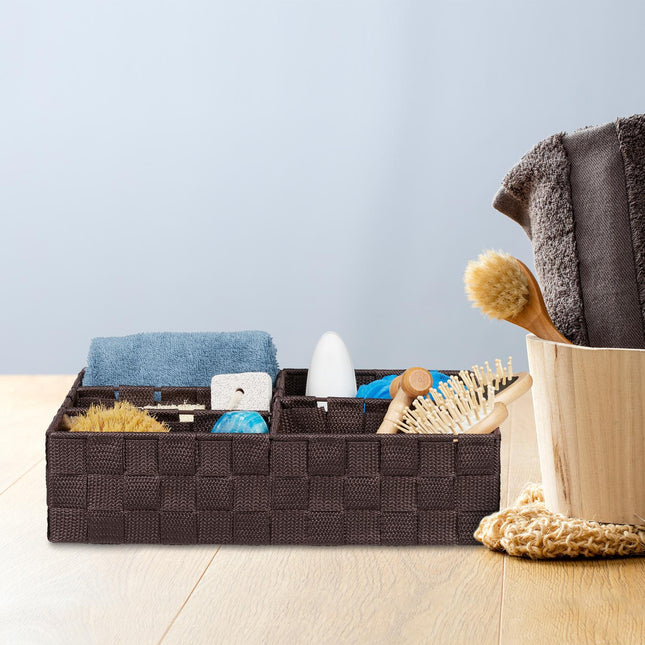 Storage basket with 5 compartments