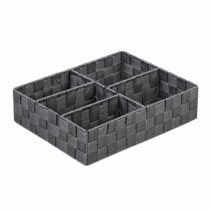 Storage basket with 5 compartments