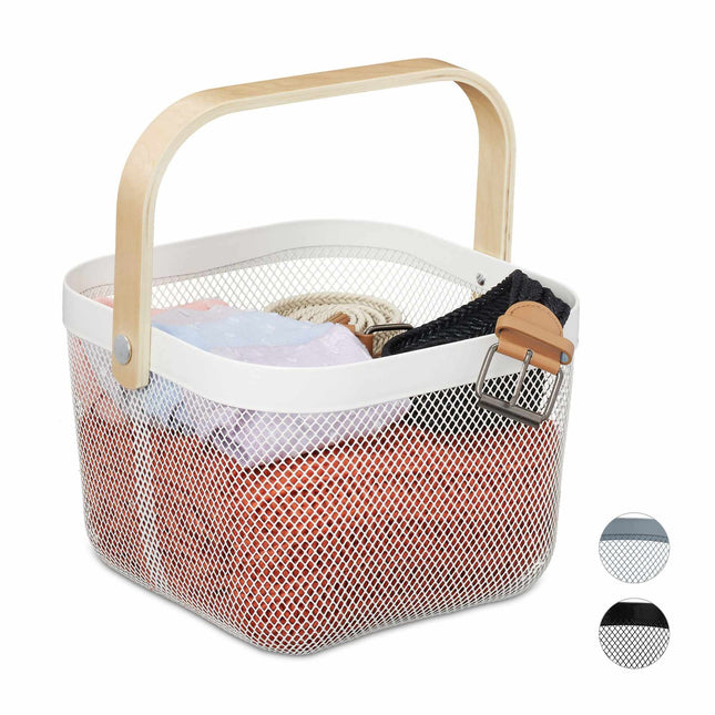 Storage basket with handle