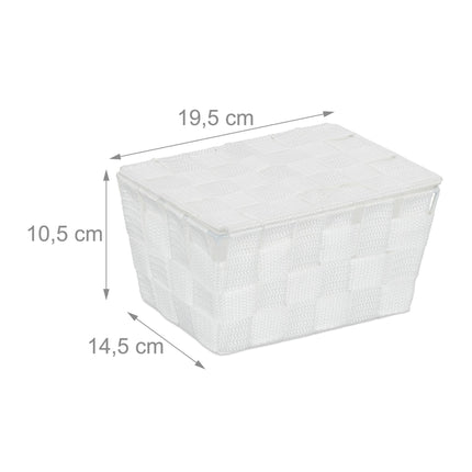 Storage basket with lid