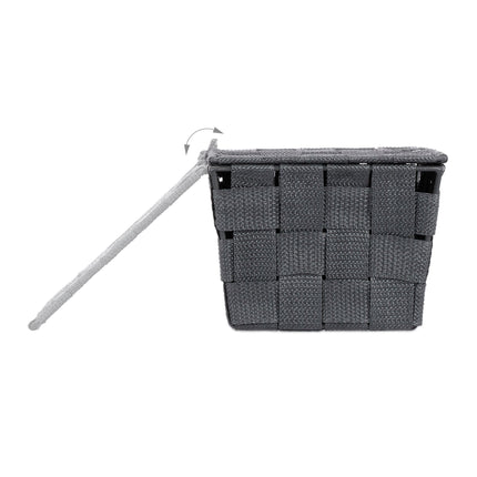 Storage basket with lid