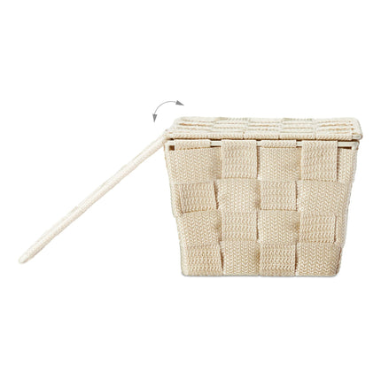 Storage basket with lid