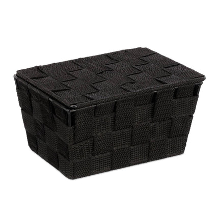Storage basket with lid