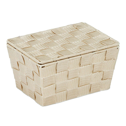 Storage basket with lid