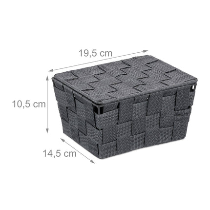 Storage basket with lid
