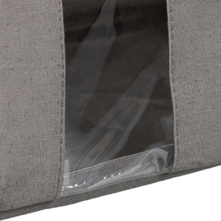 Storage basket with viewing window