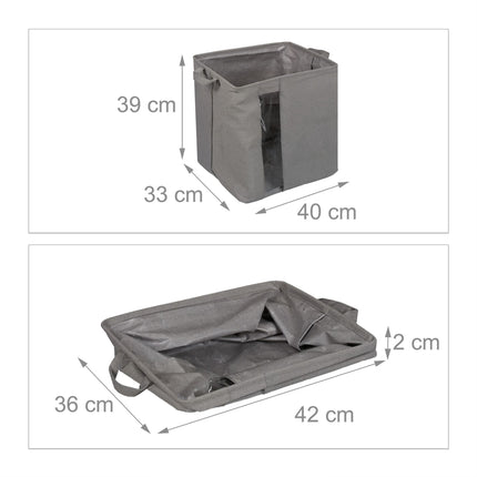Storage basket with viewing window