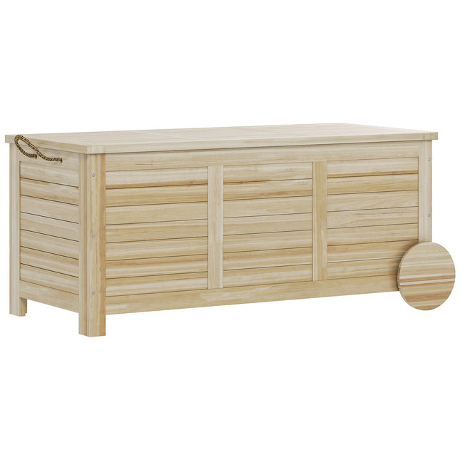 Waterproof outdoor storage box 185L, Wood, UV resistant